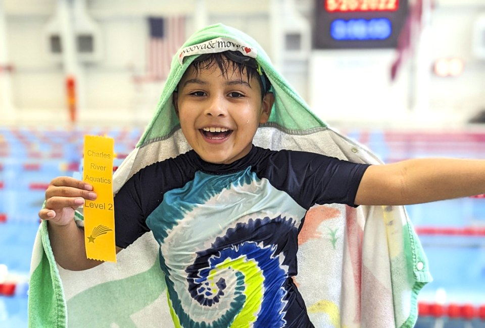Sports classes give Boston kids skills, experience, and even a taste of success! Photo courtesy of Charles River Aquatics