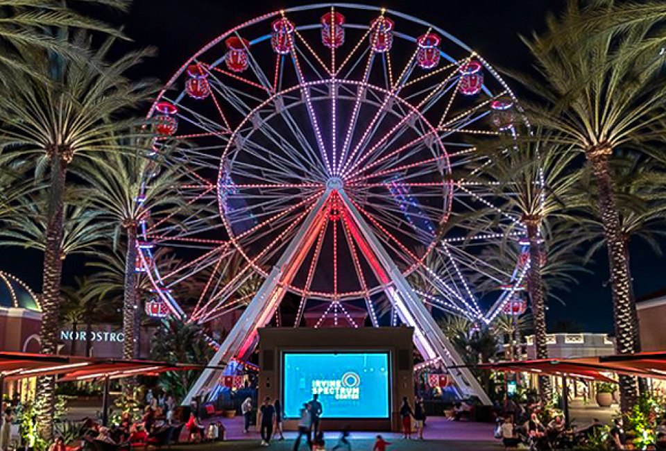 Watch Hollywood stars under the stars. Photo courtesy of the Irvine Spectrum Center