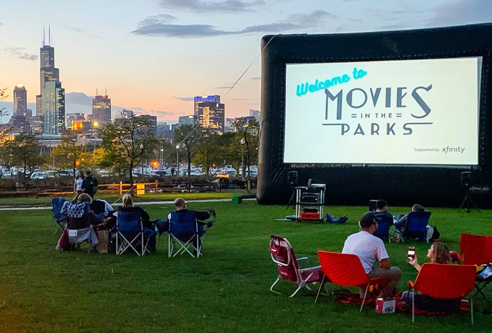 Movie night with a view! Photo courtesy of the Chicago Park District