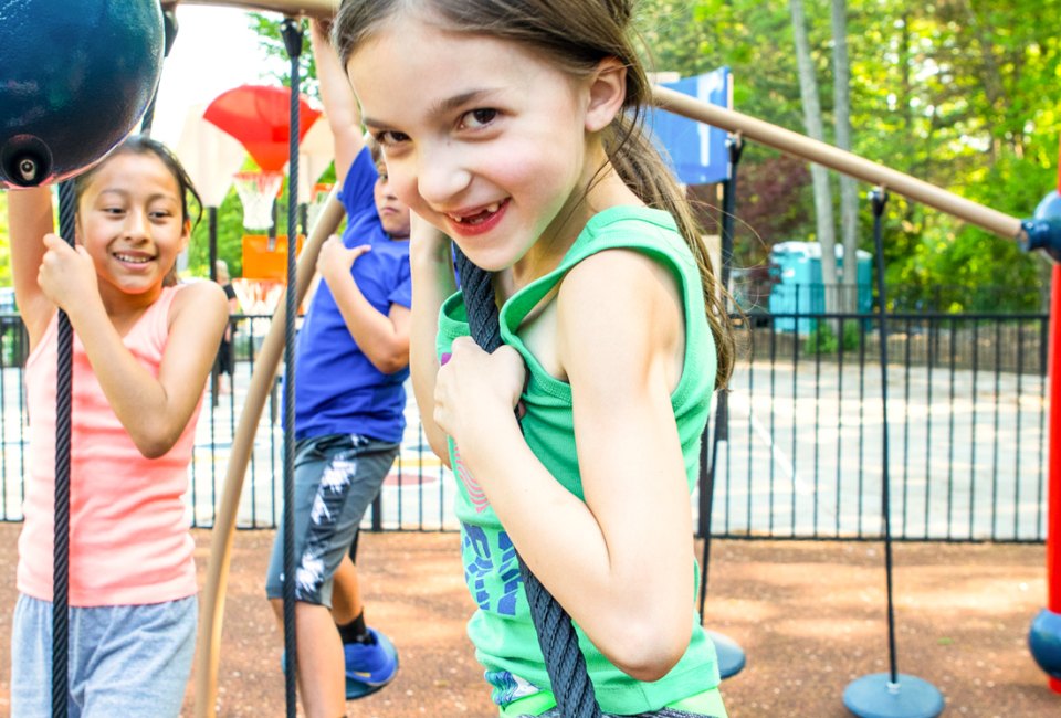 Outdoor fun and healthy activity await at one of the top Connecticut playgrounds! Jonathan's Dream playground photo courtesy of O'Brien & Sons
