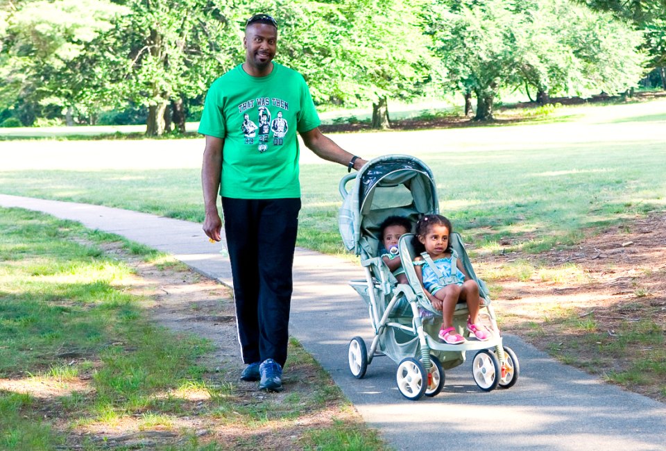 The whole family can explore the outdoors with the top stroller-friendly hikes in Boston and beyond. Francis William Bird Park photo courtesy of the The Trustees