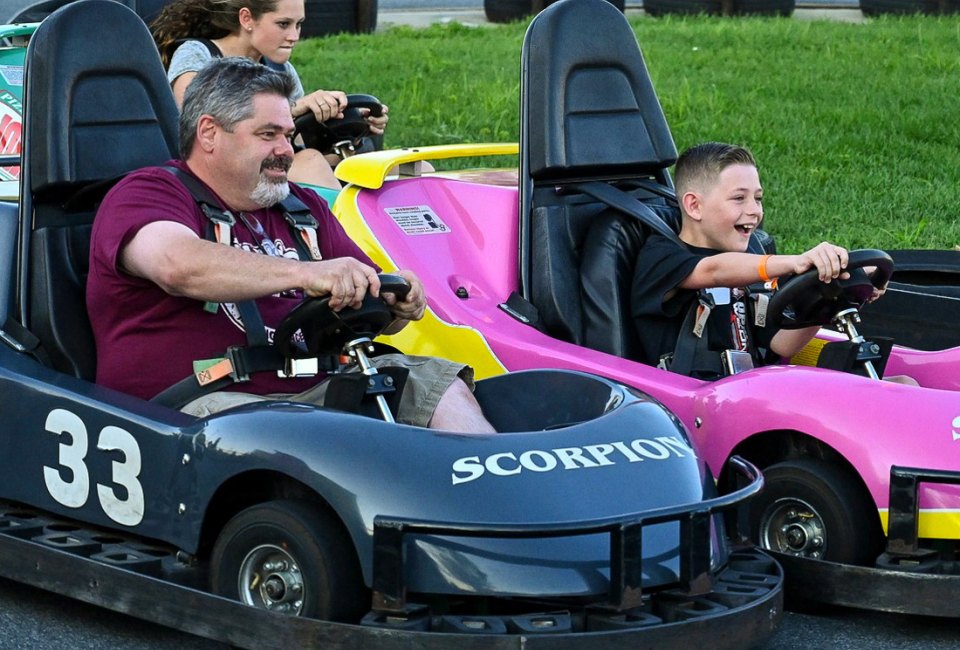 From go karts to axe throwing and more extreme sports, find thrilling activities near Boston! Photo courtesy with Seekonk Grand Prix