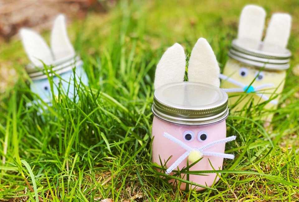 These bunny slime jars are adorable and icky. In other words, kids adore them. Photo by the author