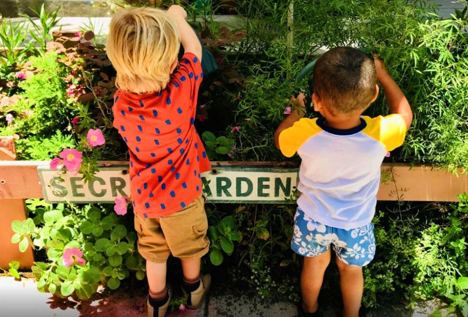 Kids can garden and play while learning a new language (or two!) Photo courtesy of Ecole Claire Fontaine
