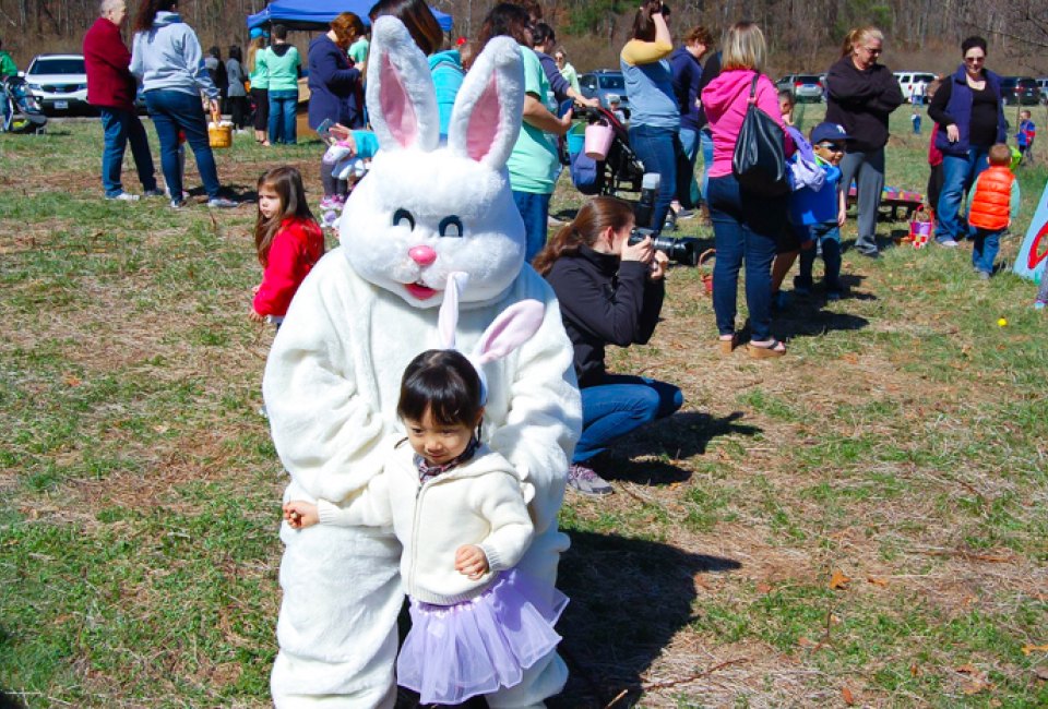 Meet the Easter Bunny at a Connecticut Easter Egg Hunt! Egg Hunt at Indian Rock photo courtesy of the Harry C. Barnes  Memorial Nature Center