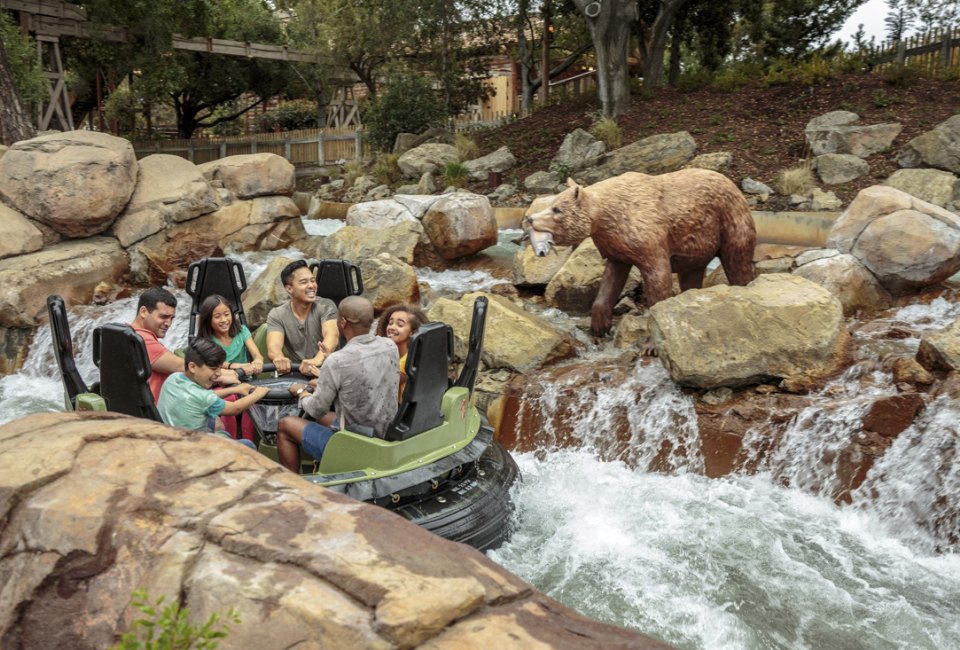 Ride the Calico River Rapids without leaving Anaheim. 