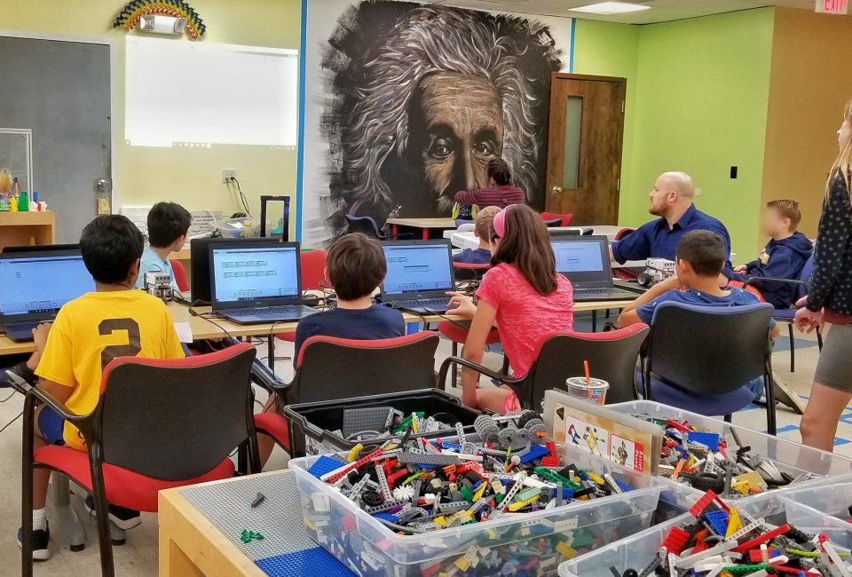 Code, build, and be continually inspired by Einstein himself! Photo courtesy of Einstein's Workshop