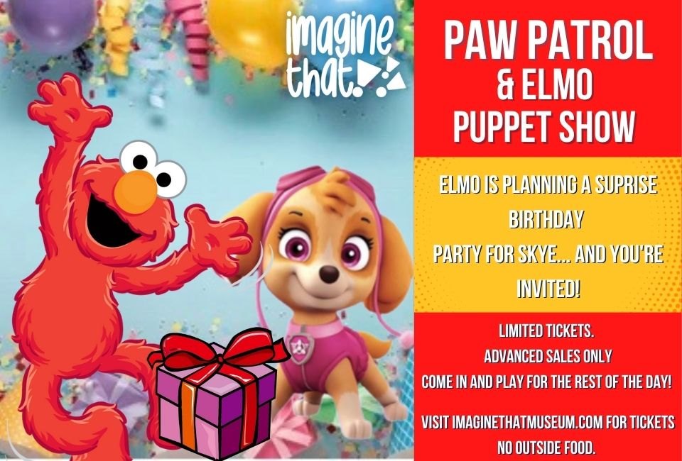 Elmo Plans Skye's Birthday Party at Imagine That