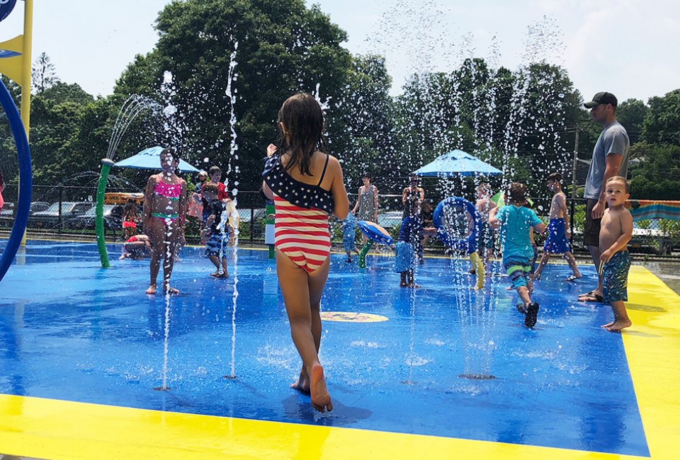The spray park is sure to thrill kids young and old.