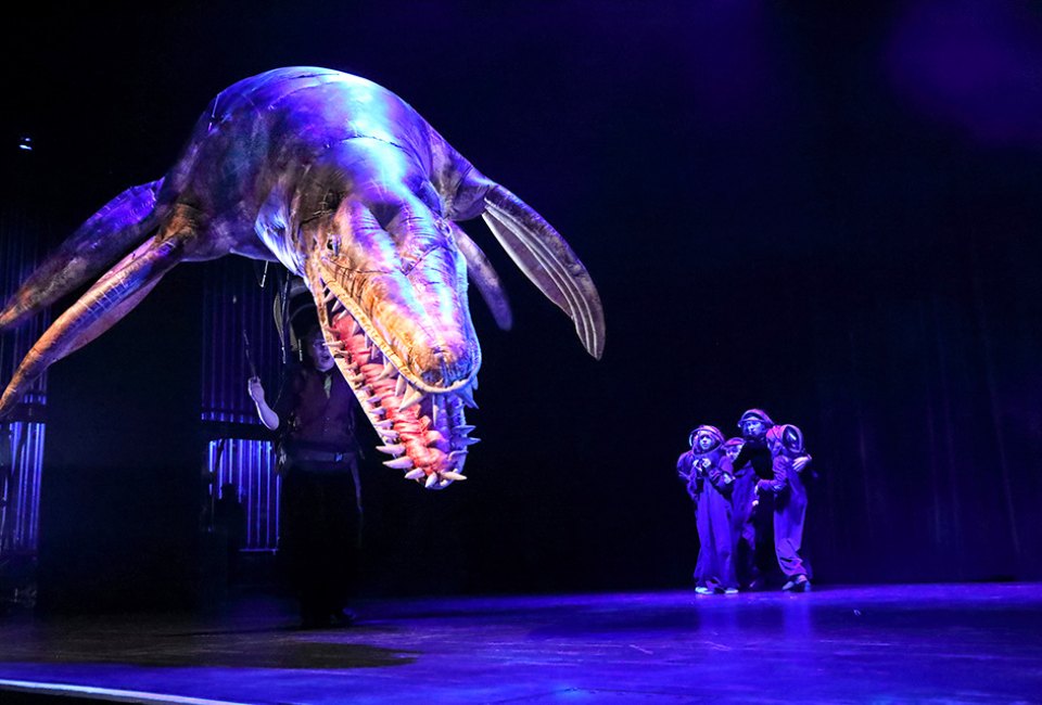 Erth’s Prehistoric Aquarium Adventure comes to the Mayo Performing Arts Center on Sunday, March 22. Photo courtesy of Mayo Performing Arts Center