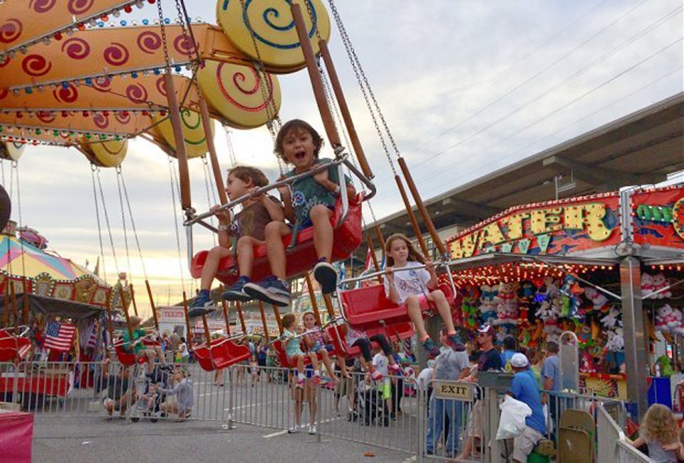 The Bellmore Family Street Festival has carnival rides and plenty more fun for kids. Photo by author