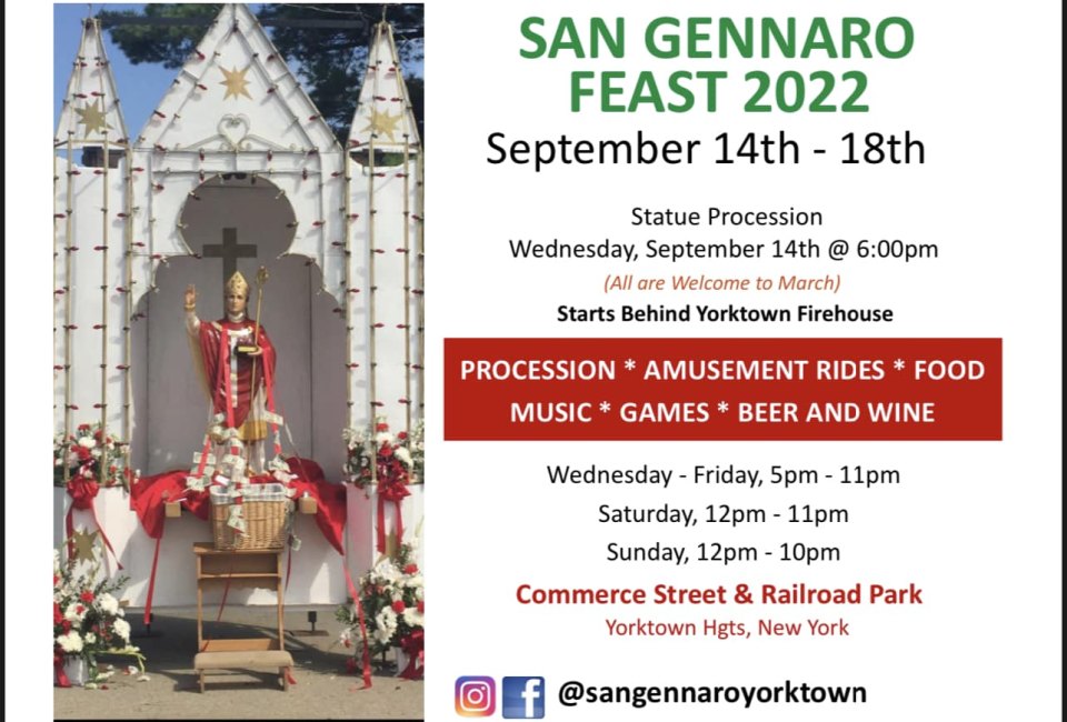 Yorktown Feast of San Gennaro Mommy Poppins Things To Do in