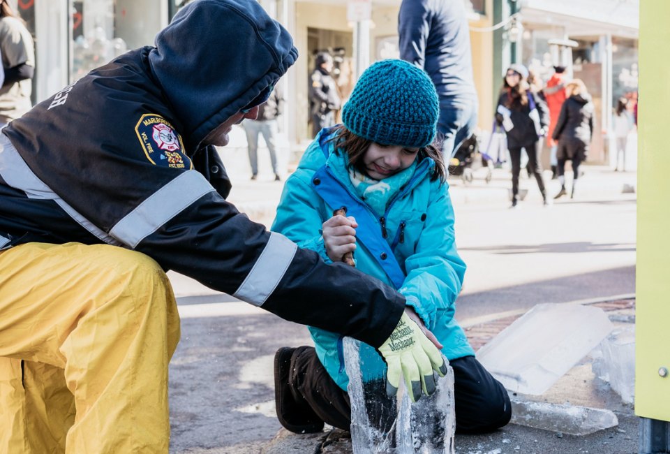 The best free and fun things to do in Connecticut this February include some outdoor festival fun! Fire & Ice Festival 2023 photo courtesy of Discover Putnam