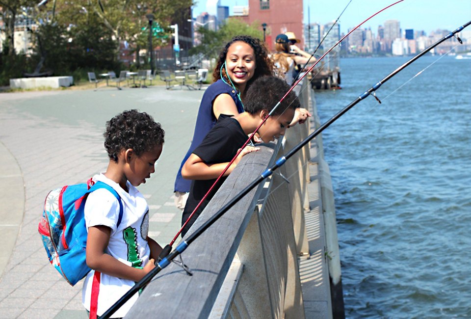 Check out the no-cost fishing and nature clinics at the Lower East Side Ecology Center.