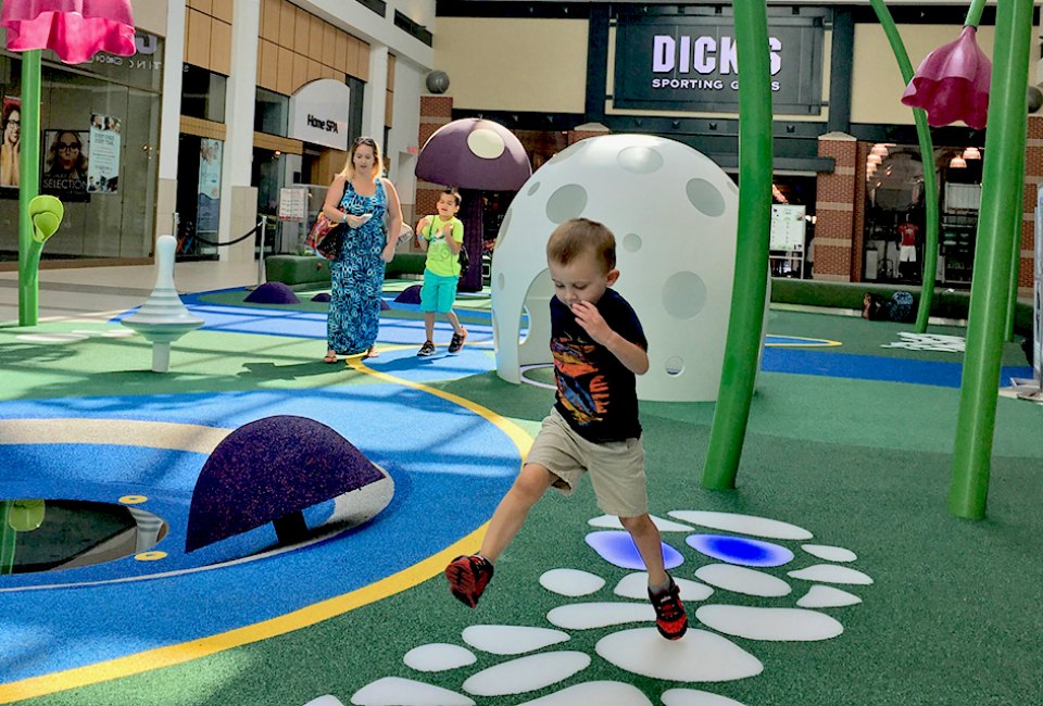 Florida Mall Play Park is a free indoor playground for kids to let loose!