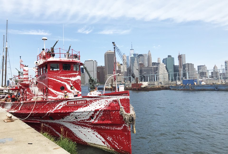 See the city skyline from a historic NYC fireboat with a new look.