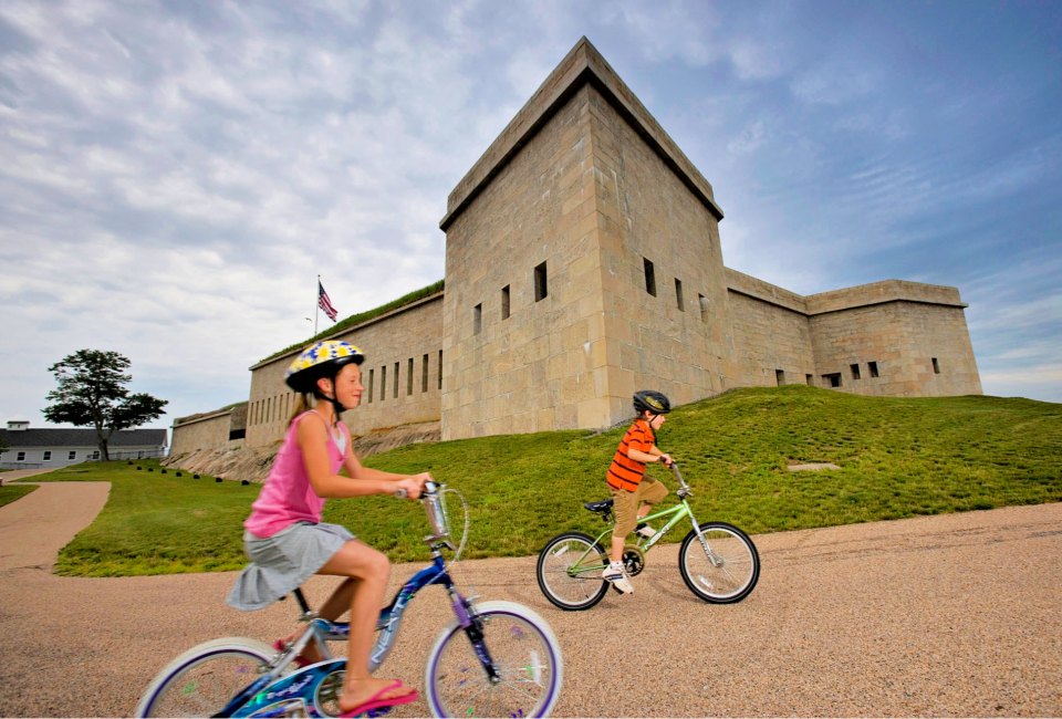 Bike the ground of Fort Trumbull. Photo courtesy Visit CT