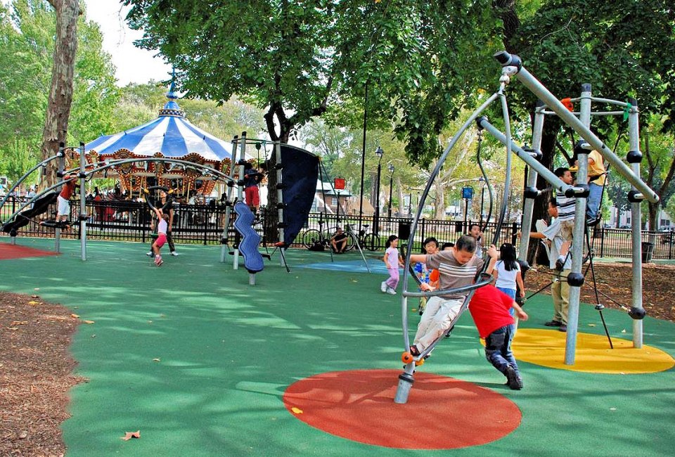 Franklin Square offers plenty of shade, and a host of other activities, including mini golf and carousel rides. Photo courtesy of Franklin Square