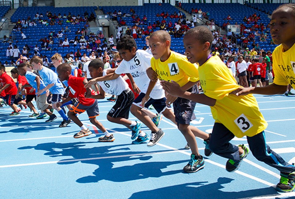 Participants in the CityParks Track & Field program can compete in local races or citywide events. Photo by Durst Breneiser/courtesy of the CityParks Foundation