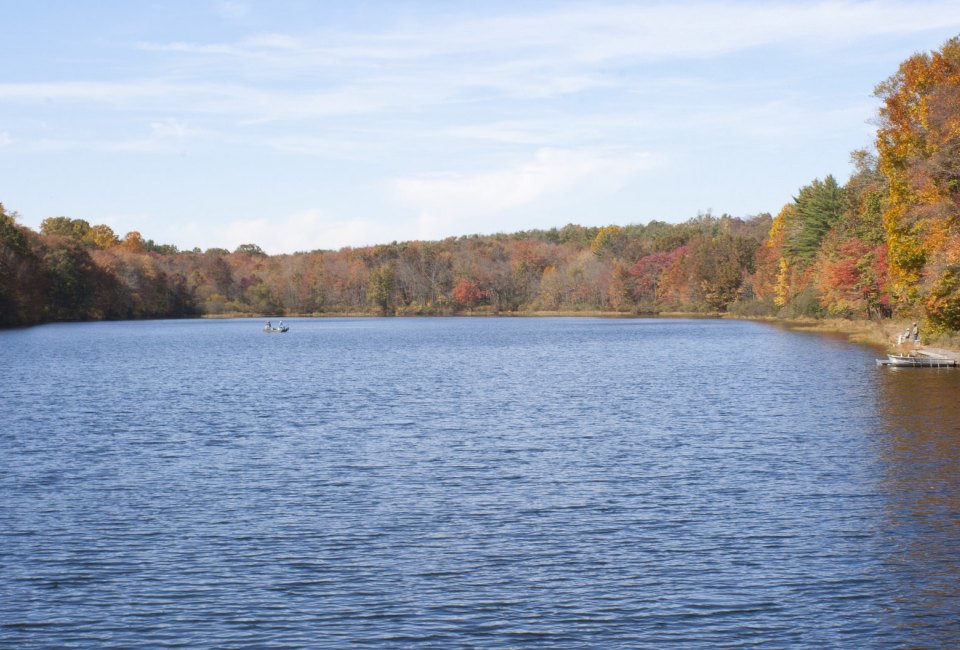 French Creek State Park and its campground offers a beautiful view of the fall colors, Photo courtesy of PA DCNR-Flickr