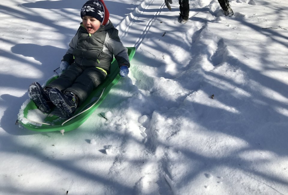 Westchester has sledding hills for everyone from tots to teens. Photo by Marisa Iallonardo