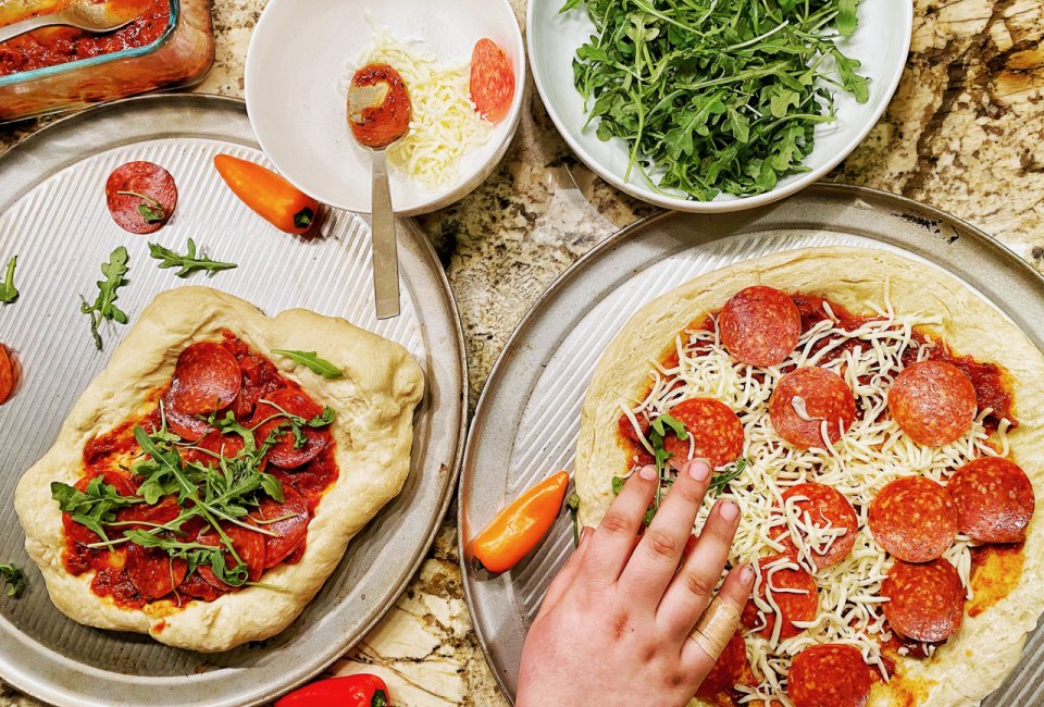 Everyone can make their own pizza just the way they like it!