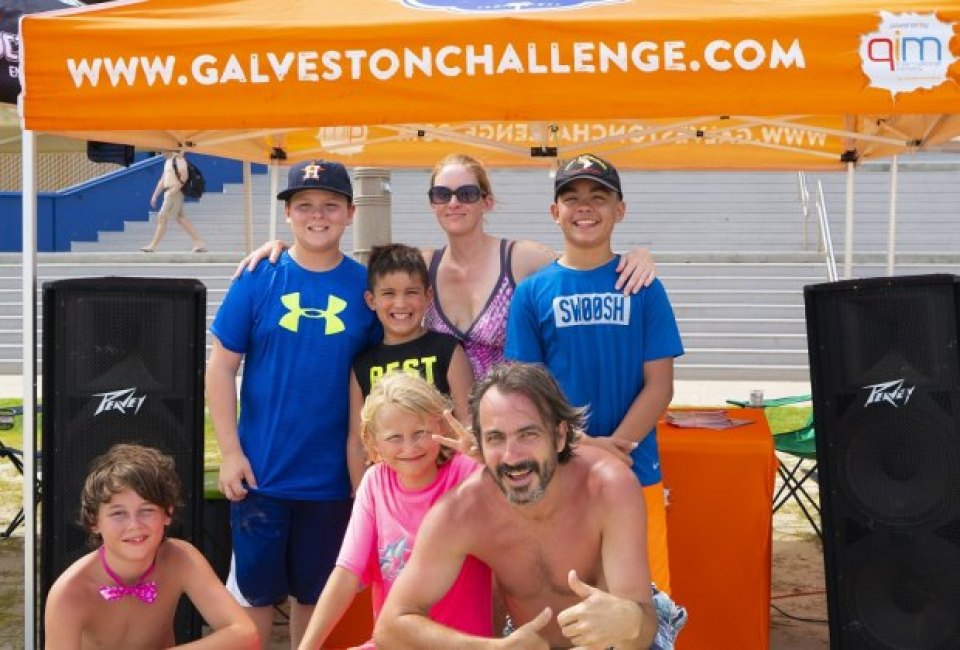 Go head-to-head with other families as you compete in life-size games and obstacles during the Galveston Family Beach Challenge. Photo courtesy of Galveston Convention & Visitors Bureau.