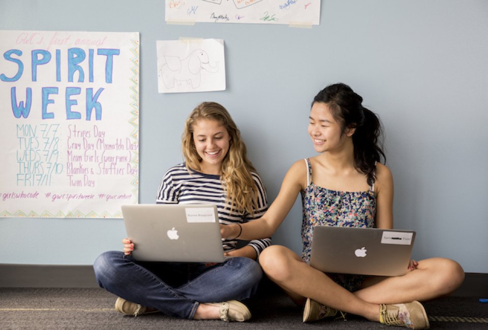 High school girls interested in computer science are encouraged to apply. Photo courtesy Girls Who Code