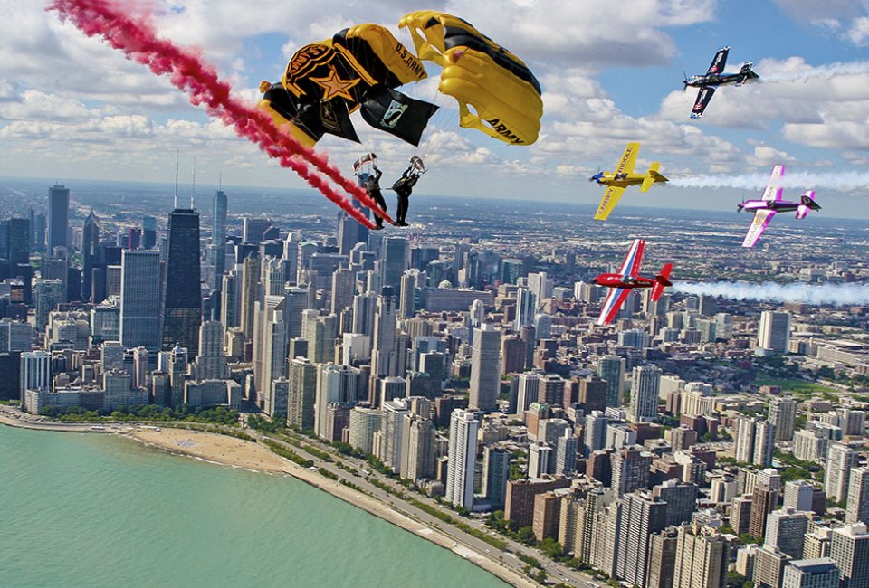 The Golden Knights will thrill at the Chicago Air and Water Show. Photo courtesy of the Chicago DCASE