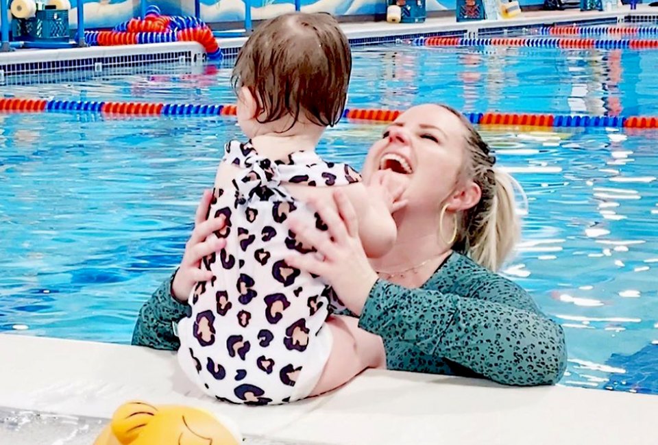 The Mini classes at Goldfish Swim School are a great bonding experience for parent and child. Photo courtesy of the school
