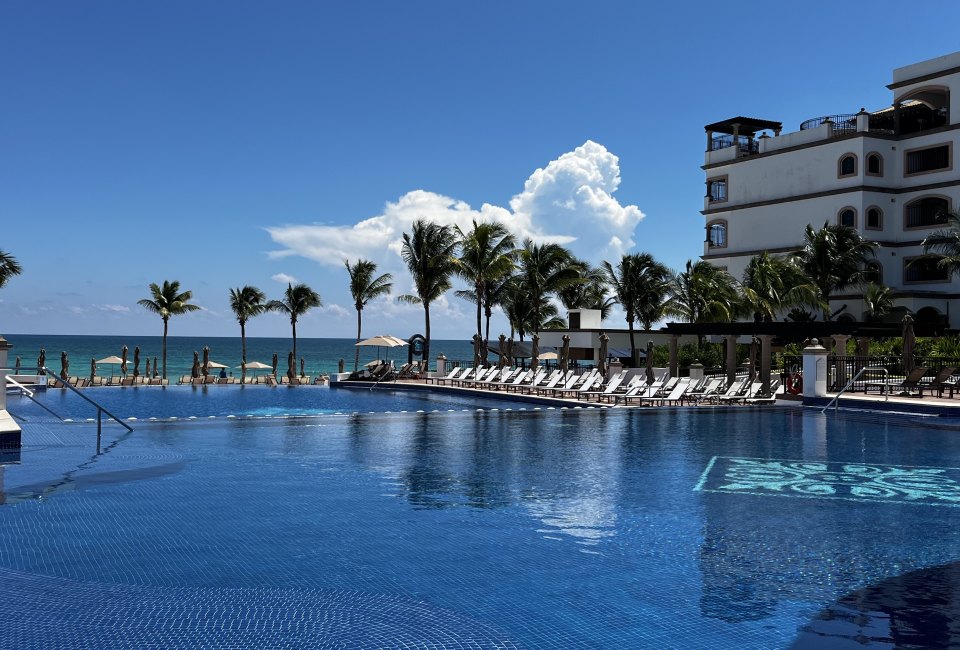 Grand Residences Riviera Cancun has two large pools for lounging and swimming. 