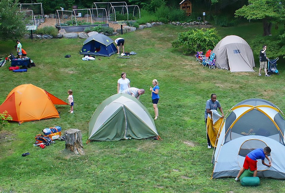 Have a low-key family campout at the Greenburgh Nature Center this weekend. Photo courtesy of the center