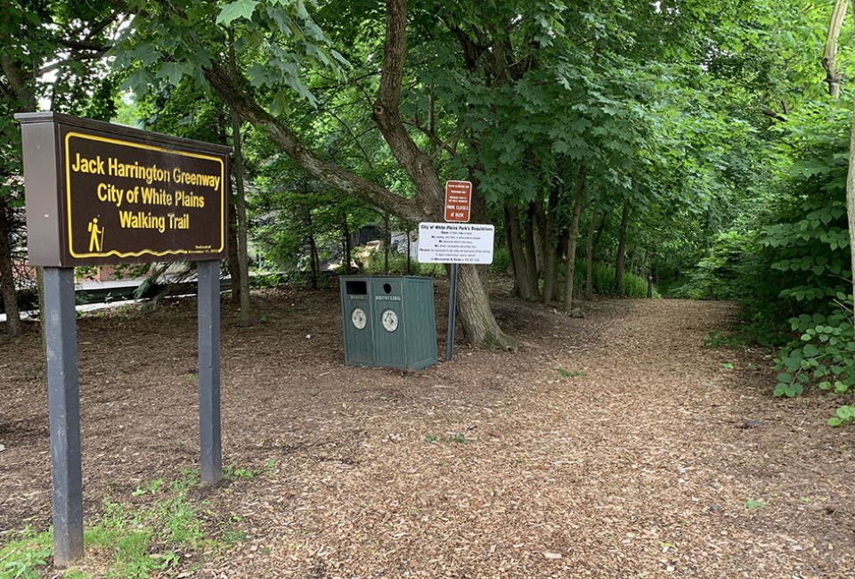 The Jack Harrington Greenway offers a family-friendly hike in the heart of White Plains.