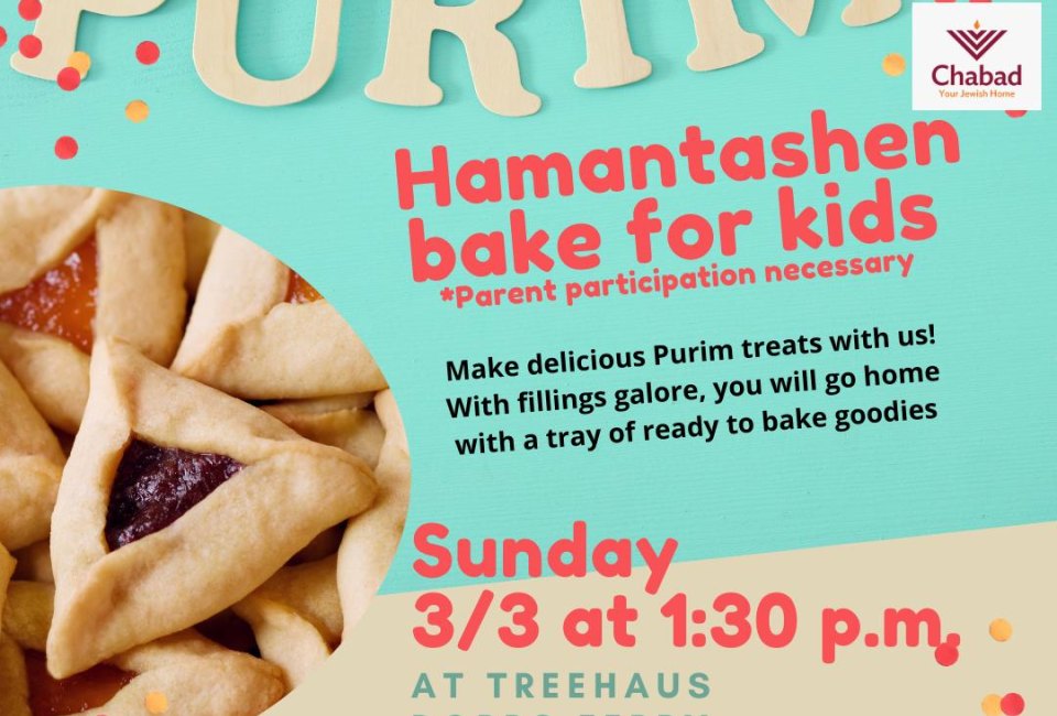 Hamantashen Baking for Kids at Treehaus