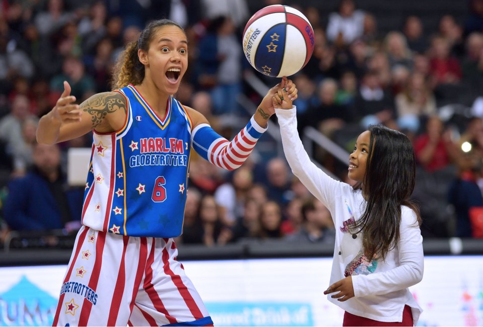 Enjoy basketball wizardry with the Globetrotters. Photo courtesy of the Harlem Globetrotters