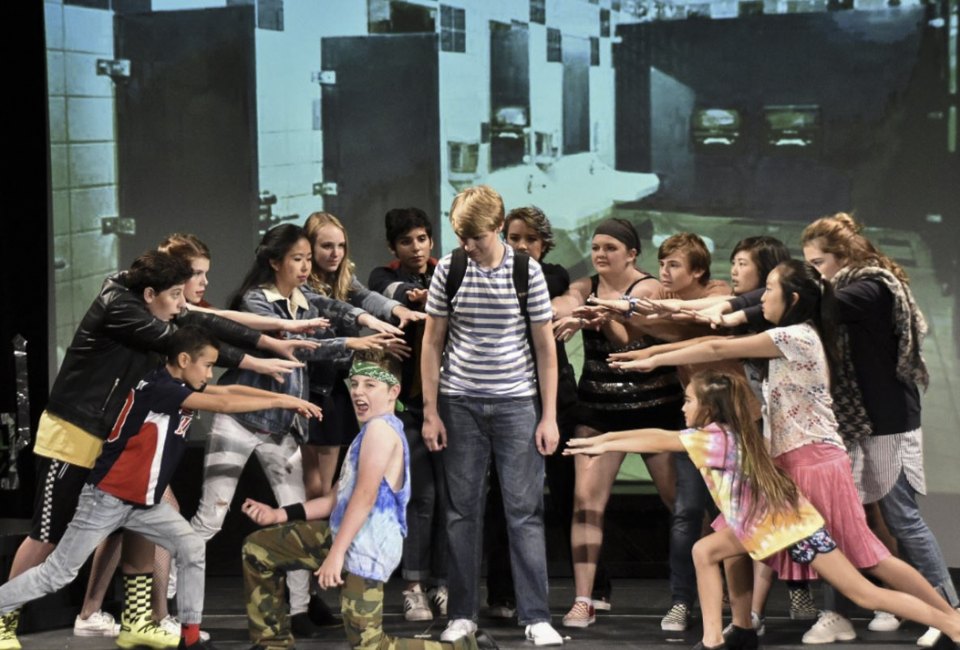 Harmonia's two-week summer camp ends with a musical theater show. Photo by Ron Staley, harmoniaschool.org