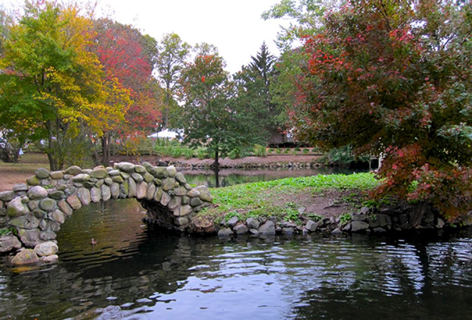 Traverse paved hiking trails at Heckscher State Park
