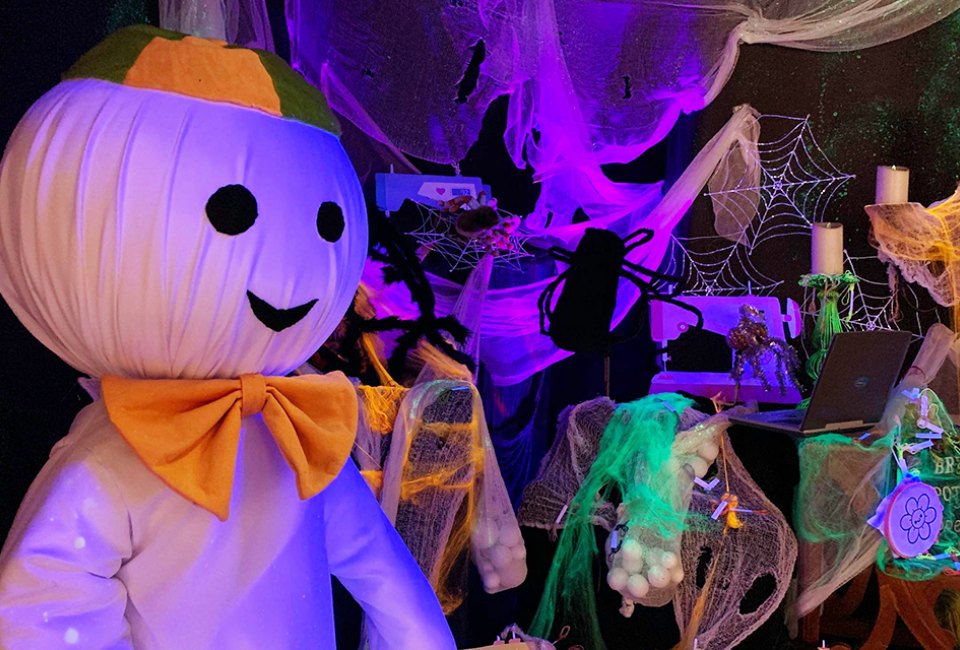 Come see the Animated Children's Story Featuring Otto the Ghost at the Fall Harvest at Hick's Nurseries. Photo courtesy of the nursery