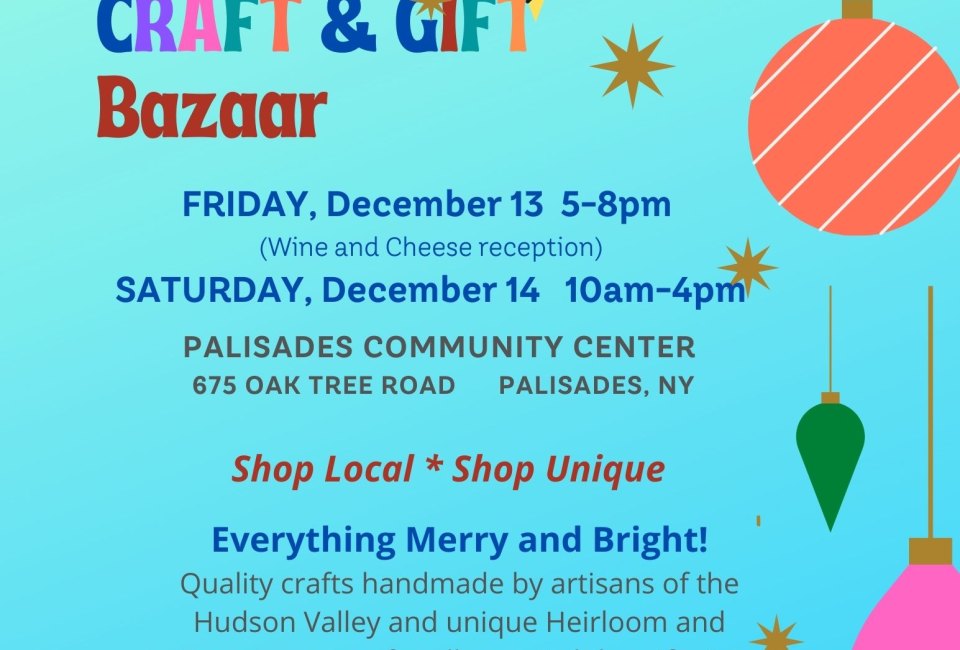 Palisades Holiday Craft & Gift Bazaar Mommy Poppins Things To Do in