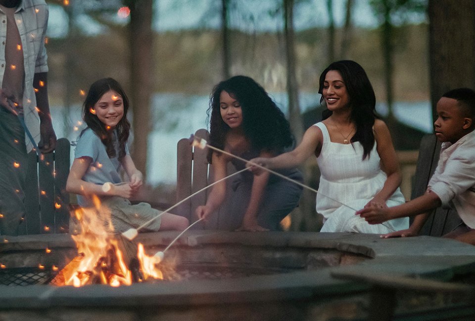 Make a toasty s'more at The Ritz-Carlton Reynolds, Lake Oconee during a cozy winter trip for the family. Photo courtesy The Ritz-Carlton Reynolds, Lake Oconee