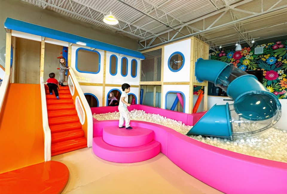 The indoor play area at Just Kidding Play Cafe. Photo by Elizabeth R.