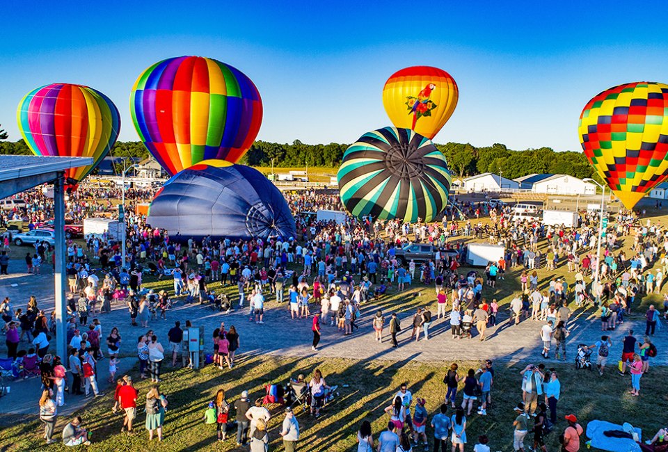 Watch the sky fill with color and maybe even take a ride at the Hudson Valley Hot-Air Balloon Festival. Photo courtesy of the festival