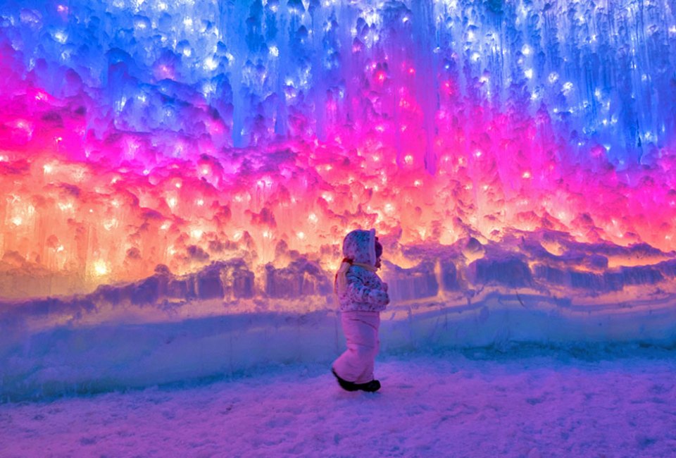 Explore the colorful Ice Castles in Midway, Utah. Photo by AJ Mellor/Ice Castles