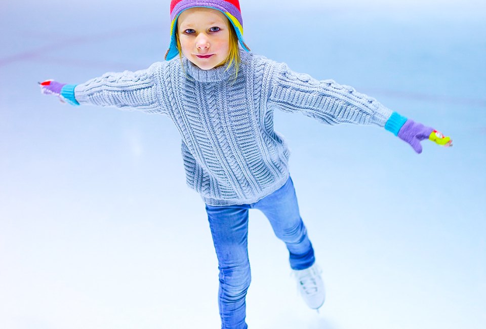 Ice at the Galleria provides year-round ice skating in Houston. Photo courtesy of the Houston Galleria