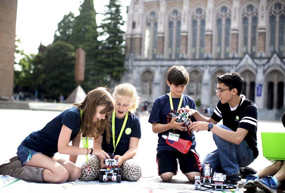 At iD Tech, kids of all skill levels discover coding, AI, machine learning, film, robotics, and game design. Photo courtesy of the camp