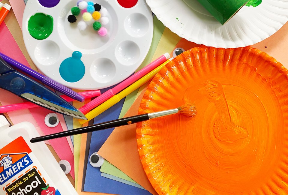 30 Easy Paper Crafts for Kids A coat of paint turns a simple plate into a work of art.