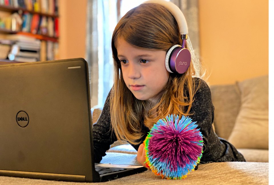 Keep her hands busy with a Koosh ball so she can focus her mind. Photo by author