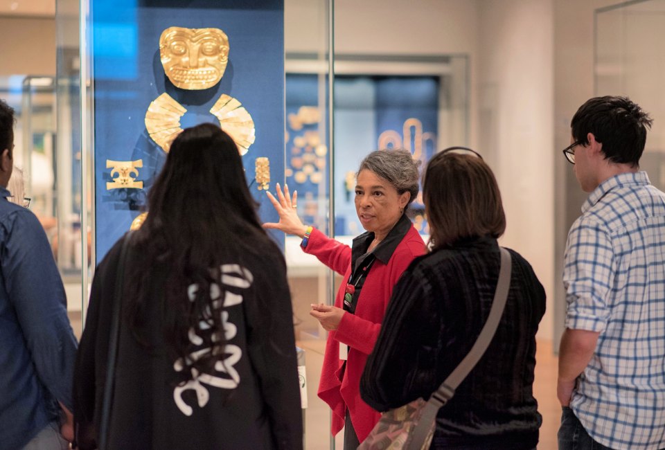Families are invited to explore the art and music of indigenous people. Photo courtesy of Museum of Fine Arts, Boston
