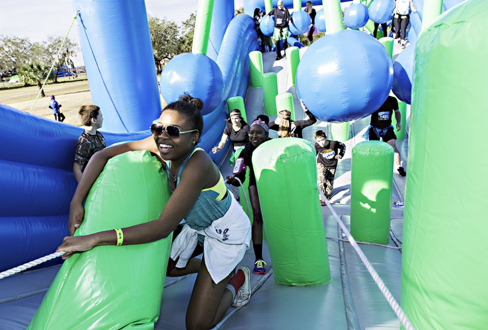 Families can race their way through the Insane Inflatable 5k.