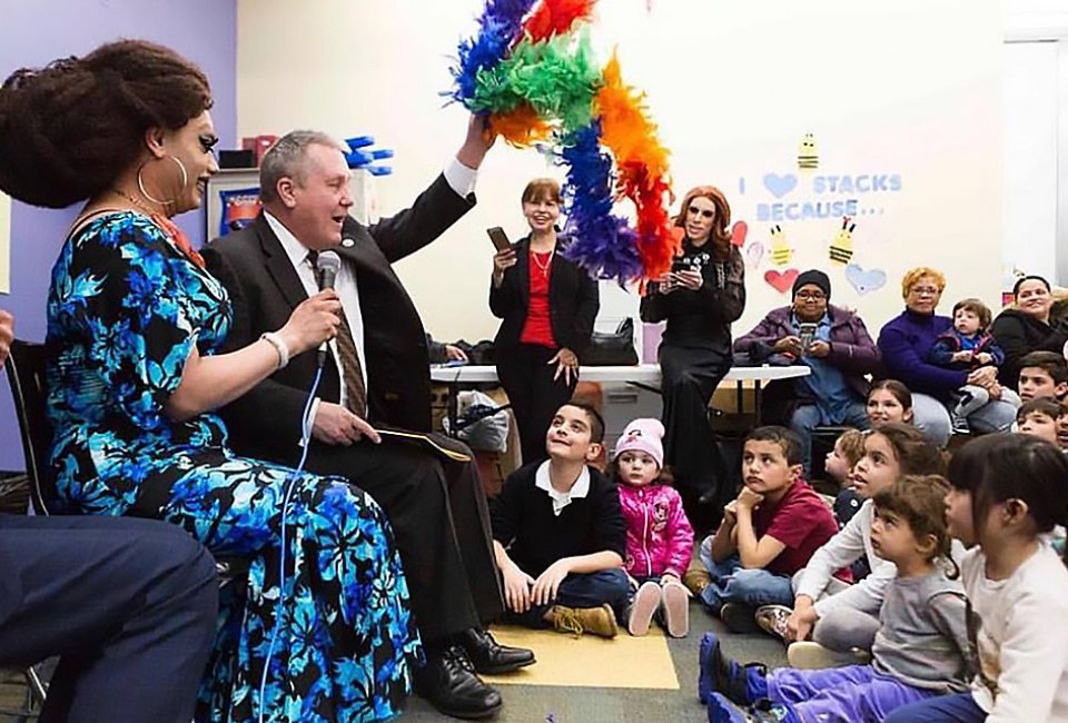 Check out the super popular Drag Queen Story Hour at the Jackson Heights Library. 